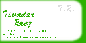 tivadar racz business card