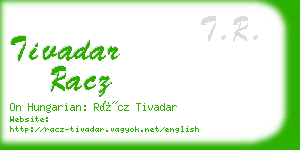 tivadar racz business card